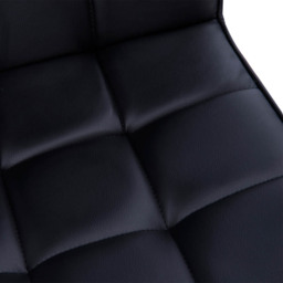 Portland Black PU Leather Swivel Desk Office Chair - Size: 52 x 54 x 99cm - Wilko - thumbnail 7