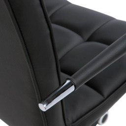 Portland Black PU Leather Swivel Desk Office Chair - Size: 52 x 54 x 99cm - Wilko - thumbnail 6
