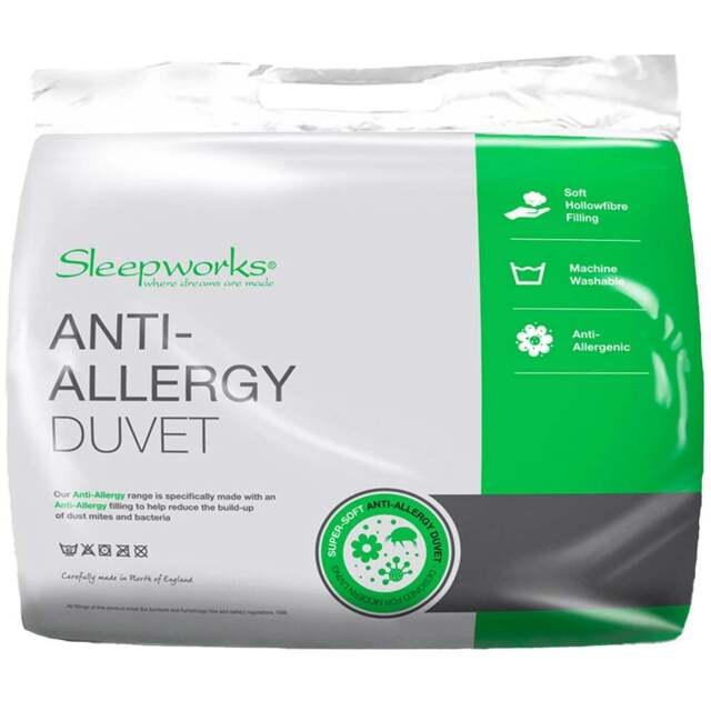 Sleepworks Double White Anti Allergy Duvet 4.5 Tog - Wilko - image 1