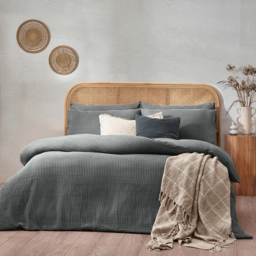 Yard Single White Chunky Waffle Duvet Set - Yard Living - Wilko - thumbnail 6