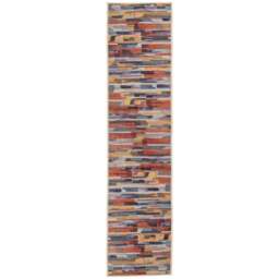 Kukoon Multicolour Abstract Soft Chenille Rug 60 x 240cm - Wilko