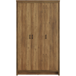 GFW Boston 3 Door Knotty Oak Wood Wardrobe - Brown - Wilko - thumbnail 3