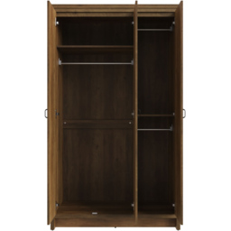 GFW Boston 3 Door Knotty Oak Wood Wardrobe - Brown - Wilko - thumbnail 4