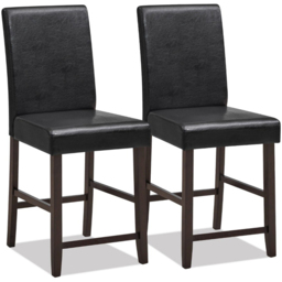 Costway Counter Height Bar Stool Set of 2 - Size: 108 x 49 x 28cm - Black - Wilko - thumbnail 3