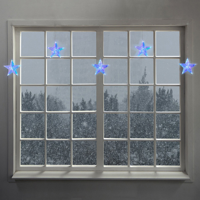 50 LED Star Iridescent Curtain Lights Iridescent - Wilko - image 1