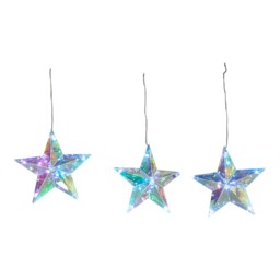 50 LED Star Iridescent Curtain Lights Iridescent - Wilko - thumbnail 4