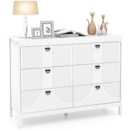 Costway 3 Drawer White Dresser with Anti-Toppling Kit - Size: 106 x 40 x 79cm - Wilko - thumbnail 4