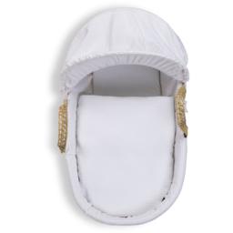 Clair De Lune White Waffle Palm Moses Basket with Folding Stand - Size: 68 x 28 x 74cm - Wilko - thumbnail 5
