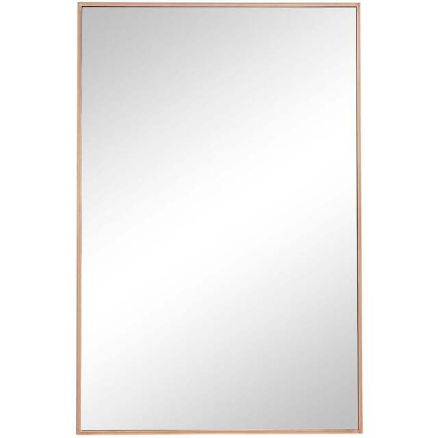 Furniturebox Austen Rectangular Gold Metal Wall Mirror 120 x 80cm - Wilko - image 1