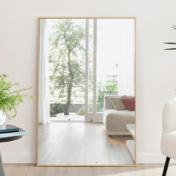 Furniturebox Austen Rectangular Gold Metal Wall Mirror 120 x 80cm - Wilko - thumbnail 3