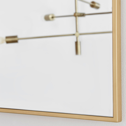 Furniturebox Austen Rectangular Gold Metal Wall Mirror 120 x 80cm - Wilko - thumbnail 7