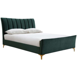 Clover Small Double Green Velvet Bed - Birlea - Wilko - thumbnail 3
