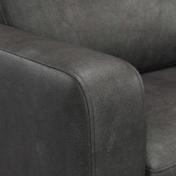 York Black Faux Leather Armchair - Size: 86 x 54 x 75cm - Wilko - thumbnail 4