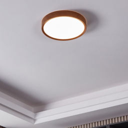 EGLO Musurita Metal And Plastic Integrated Natural Wood Effect Flush Fitting LED - Size: 6 x 34 x 6cm - Brown - Wilko - thumbnail 5