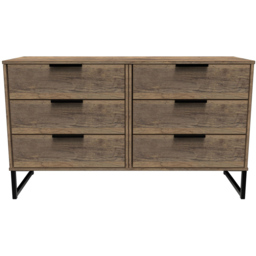 Crowndale Hong Kong 6 Drawer Vintage Oak Midi Chest of Drawers - Brown - Wilko - thumbnail 4