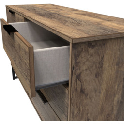 Crowndale Hong Kong 6 Drawer Vintage Oak Midi Chest of Drawers - Brown - Wilko - thumbnail 6
