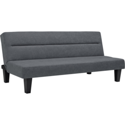 Dorel Kebo 3 Seater Grey Velvet Futon Sofa Bed - Charcoal - Wilko - thumbnail 5
