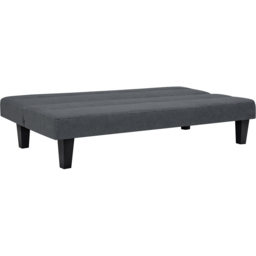 Dorel Kebo 3 Seater Grey Velvet Futon Sofa Bed - Charcoal - Wilko - thumbnail 7
