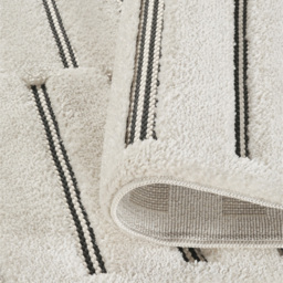 Freya Living Room Area Rug Contemporary 3D Embossed Modern Stripe Bar Design - Cream 200cm x 290cm - Size: 290 x 200 x 2cm - Desire Rugs - Wilko - thumbnail 4