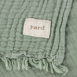 Yard Lark Eucalyptus Green Large Muslin Cotton Throw 240 x 260cm - Size: 260 x 240cm - Yard Living - Wilko - thumbnail 5