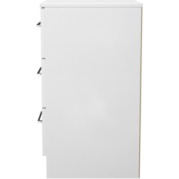 Crowndale Worcester 3 Drawer Matt Black and White Bedside Cabinet Ready Assembled - Black Matt & White - Wilko - thumbnail 5