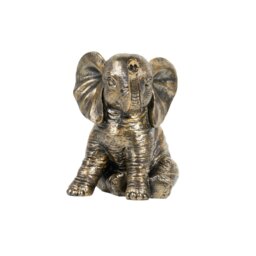Ebony The Elephant Ornament Bronze - Size: 19.5 x 22 x 15.5 cm - Wilko