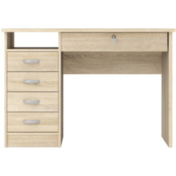 Florence Function Plus 5 Drawer Desk Oak - Size: 48 x 109 x 75cm - Brown - Furniture to Go - Wilko - thumbnail 3