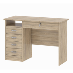 Florence Function Plus 5 Drawer Desk Oak - Size: 48 x 109 x 75cm - Brown - Furniture to Go - Wilko - thumbnail 5