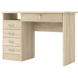 Florence Function Plus 5 Drawer Desk Oak - Size: 48 x 109 x 75cm - Brown - Furniture to Go - Wilko - thumbnail 4