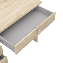 Florence Function Plus 5 Drawer Desk Oak - Size: 48 x 109 x 75cm - Brown - Furniture to Go - Wilko - thumbnail 6