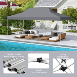 Costway Grey Pop-up Canopy Tent with Carrying Bag 3 x 6m - Wilko - thumbnail 6