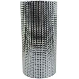 Botanik Silver Dot Glass Vase 30cm - Size: 30 x 15 x 15cm - Wilko