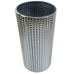 Botanik Silver Dot Glass Vase 30cm - Size: 30 x 15 x 15cm - Wilko - thumbnail 4