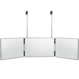 AMOS 3 Way Trifold Mirror - Size: 36 x 25cm - Black - Wilko - thumbnail 1