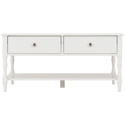Seconique Stratford 2 Drawer White Coffee Table - Size: 47 x 100 x 58cm - Wilko - thumbnail 4