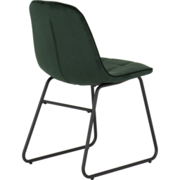 Seconique Lukas Set of 2 Emerald Green Velvet Dining Chair - Wilko - thumbnail 7