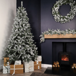 Samuel Alexander Snow Flocked Woodcote Spruce Artificial Christmas Tree 7ft - Green - Wilko - thumbnail 4