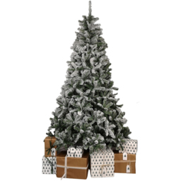 Samuel Alexander Snow Flocked Woodcote Spruce Artificial Christmas Tree 7ft - Green - Wilko