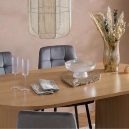 Birlea Axel 4 Seater Oval Fluted Dining Set Brown - SleepSoul - Wilko - thumbnail 7