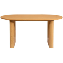 Birlea Axel 4 Seater Oval Fluted Dining Set Brown - SleepSoul - Wilko - thumbnail 5