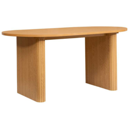 Birlea Axel 4 Seater Oval Fluted Dining Set Brown - SleepSoul - Wilko - thumbnail 4