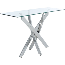 Living and Home Transparent Modern Clear Glass Top Coffee End Table - Size: 76 x 120 x 40cm - Wilko - thumbnail 7