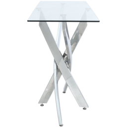 Living and Home Transparent Modern Clear Glass Top Coffee End Table - Size: 76 x 120 x 40cm - Wilko - thumbnail 6