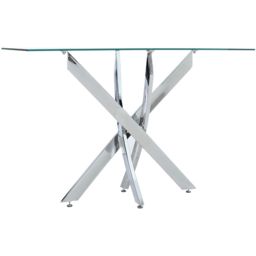 Living and Home Transparent Modern Clear Glass Top Coffee End Table - Size: 76 x 120 x 40cm - Wilko - thumbnail 5