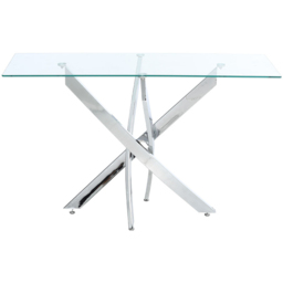 Living and Home Transparent Modern Clear Glass Top Coffee End Table - Size: 76 x 120 x 40cm - Wilko - thumbnail 3