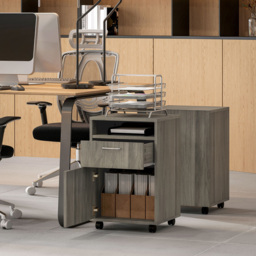 HOMCOM Single Door Single Drawer Grey Filing Cabinet - Size: 60.0 cm x 35.0 cm x 40.0 cmcm - Wilko - thumbnail 4