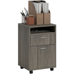 HOMCOM Single Door Single Drawer Grey Filing Cabinet - Size: 60.0 cm x 35.0 cm x 40.0 cmcm - Wilko - thumbnail 3