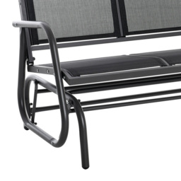 Outsunny 3-Seat Glider Rocking Chair - Size: 85 x 75 x 151cm - Black - Wilko - thumbnail 6