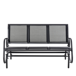 Outsunny 3-Seat Glider Rocking Chair - Size: 85 x 75 x 151cm - Black - Wilko - thumbnail 4