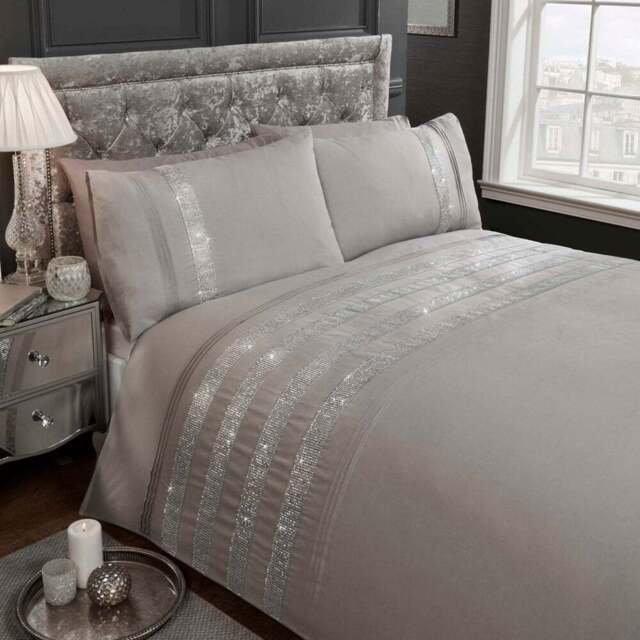 Rapport Home Carly Single Grey Duvet Set - Silver - Wilko - image 1